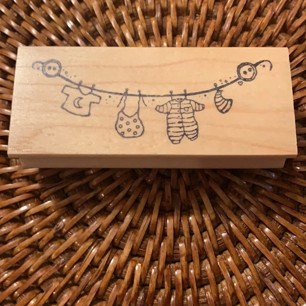 3 for $15 💥 Set of 2 Rubber Stamps Baby